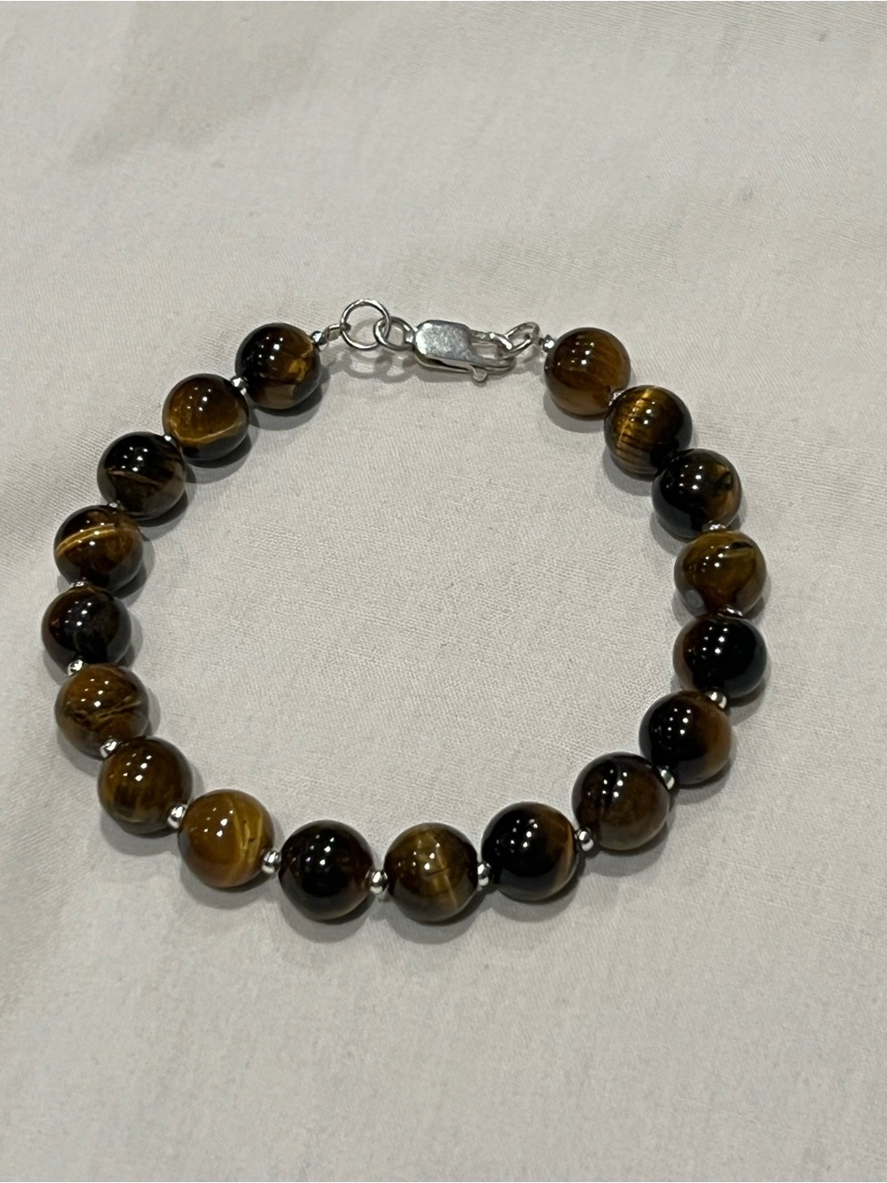 Tiger’s eye sterling silver bracelet